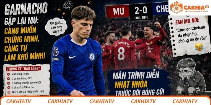 Khoảnh khắc Garnacho đối đầu MU: Càng muốn chứng minh, càng… tự làm khó mình